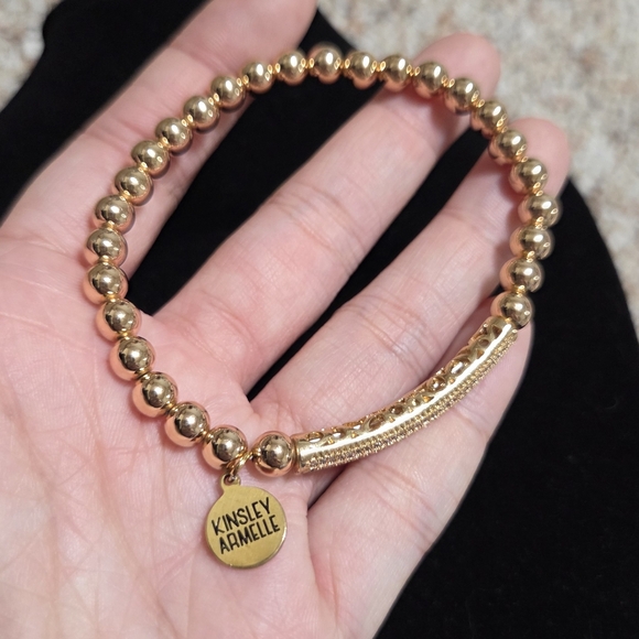 Kinsley Armelle Jewelry - Kinsley Armelle Gold Bracelet with Crystal Accent